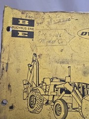 Bucyrus-Erie Dynahoe Model C Operating Service Parts Manual Vintage M3 Book