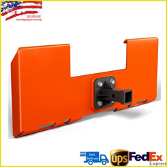 3/8″ Thick Skid Steer Mount Plate Quick Attach W/ 2″ Removable Hitch Orange US