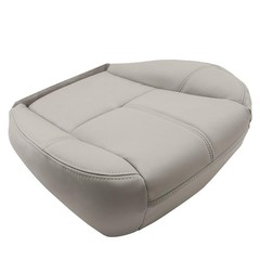 Gray Leather Replacement Seat Cover Bottom Driver Passenger 07-14 Chevy GMC 1500