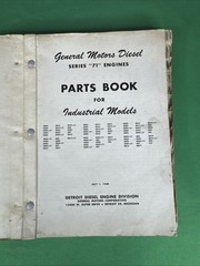 1948 General Motors Diesel, Parts Book Manual for Industrial Models Series 71