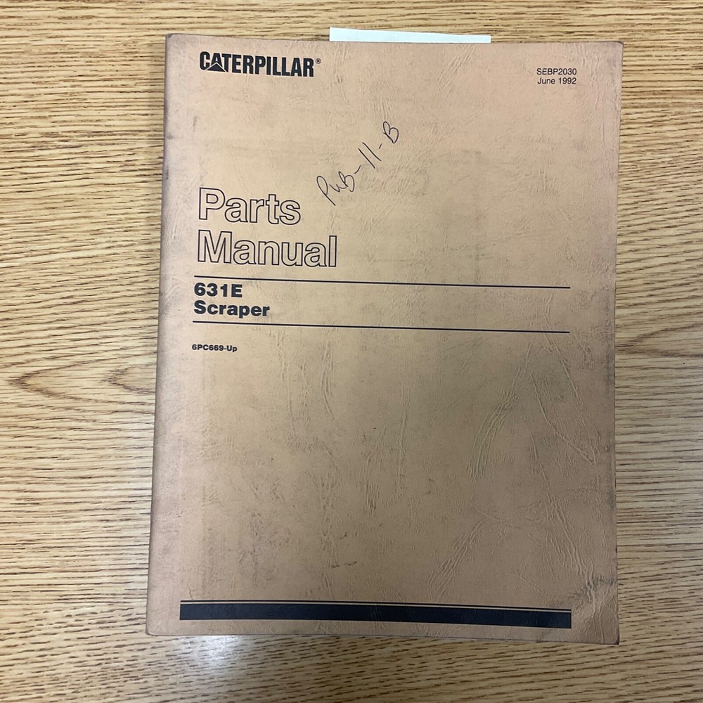 CAT Caterpillar 631E PARTS MANUAL BOOK CATALOG LIST SCRAPER GUIDE sn 6PC669 & UP