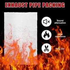 Muffler Mat, Motorcycle Fiberglass Exhaust Muffler Color: 13.8×9.8×0.3 inches