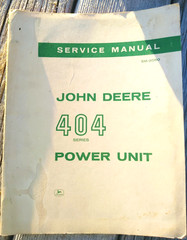 John Deere 404 Series Power Unit Service Manual SM-2060 Copyright 1964