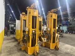 (4) 20 TON (160,000 LBS TOTAL) RAILQUIP / NEUERO HEAVY DUTY MOBILE VERTICAL LIFT