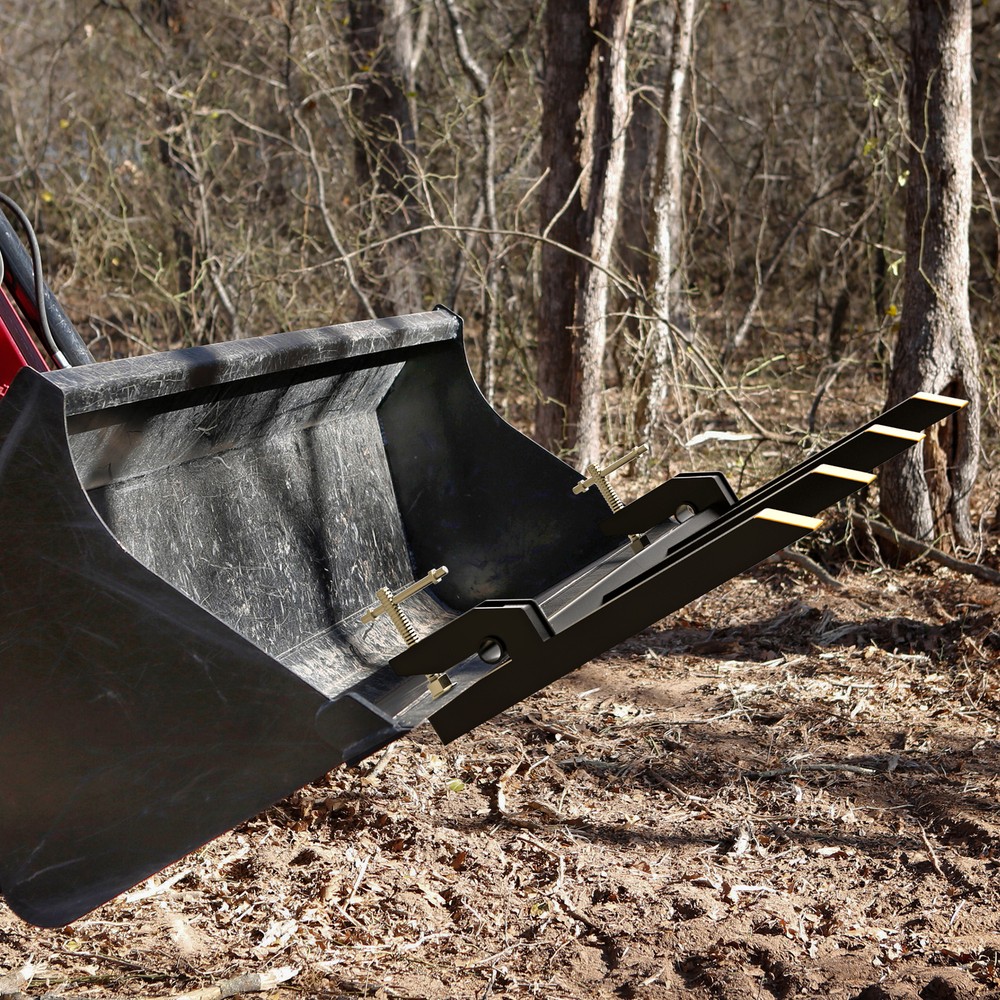 Heavy Duty 42″ Clamp-On Debris Fork for Skid Steers & Tractors 2500 LBS Capacity