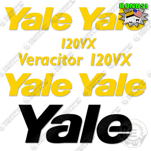 Fits Yale Veracitor 120VX Decal Kit Forklift – 7 YEAR OUTDOOR 3M VINYL!