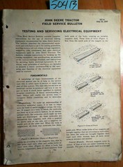 John Deere Testing & Servicing Tractor Electrical Equipment Field Service Manual