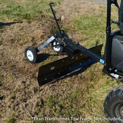 Titan Attachments Grader Blade 6′ Transformer Tow Frame 7 Heights ATV UTV
