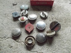 ASSORTMENT of VINTAGE gas & radiator cap Tractor Truck Automobile