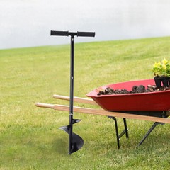 Manual Fence Post Hole Auger Hand Drill Earth Auger Post Hole Digger Garden 7″