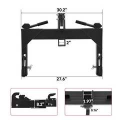 3 Pt Quick Hitch Adapter for Cat1 & 2 for Tractor Attachment Steel 3-Point