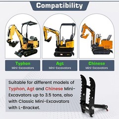L-Shaped 3-Holes Bracket Hydraulic Thumb Clip Fits Mini Excavators Attachments