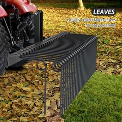 3 Point 72″ Pine Straw Rake Landscape Rake for Cat0 Cat1 Tractor Rake Attachment