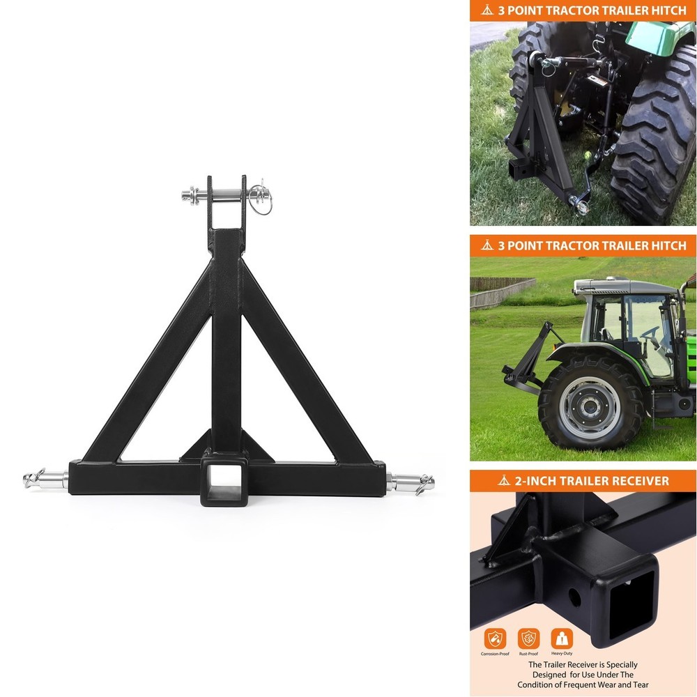 Gaomon 3 Point 2 Inch Receiver Hitch Hd 2 Receiver Tow Drawbar 3 Point Hitch