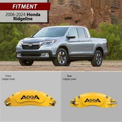 Aluminum Brake Caliper Covers Yellow Black Front Rear Kit 06-24 Honda Ridgeline