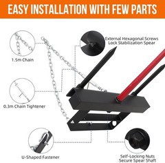Garvee 3000BLS Universal Hay Bale Spear Tractor Bucket Spike Forks w 1pcs Spears