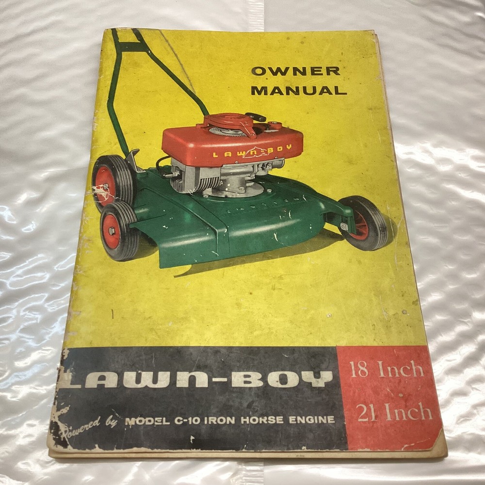 1955 Lawn-Boy Owners Manual Model C10 Iron Horse Engine 18” & 20”
