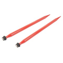 2PCS Red 47″ 3000LBS Hay Bale Spear Quick Attach Spike Fork For Tractors Loaders