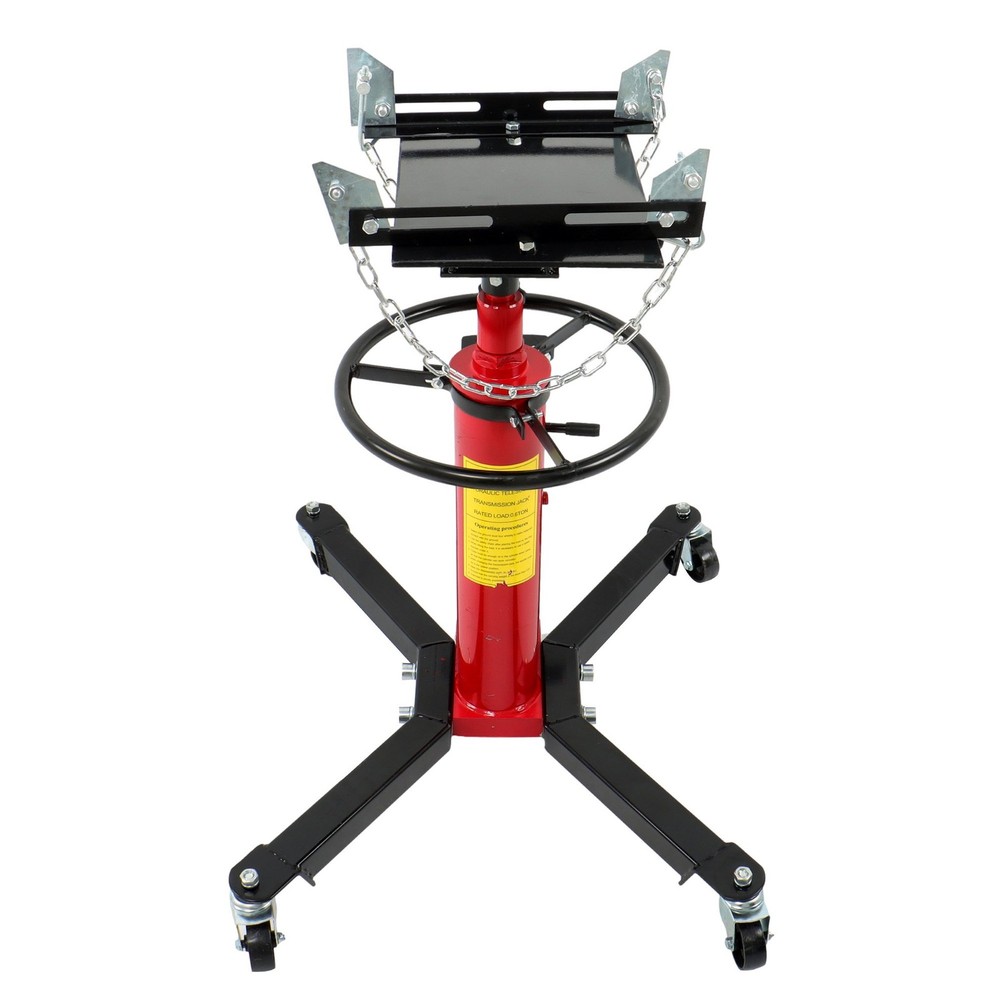 1322-1660lbs Capacity Hydraulic Transmission Jack 2 Stage Adjustable Telescoping