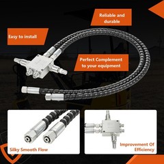Mini Excavator Valve Kit Fully Assembled M14 Thread 1/4 inch Hydraulic Hose
