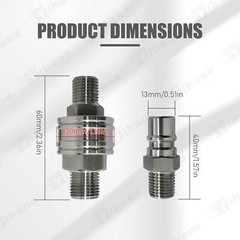 M16-M14 Hydraulic Attachment Fittings Quick Connect Adapters For Mini Excavator