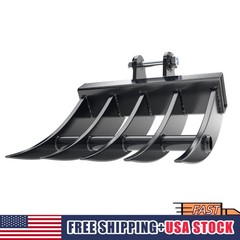 Rake Attachment For Mini Excavator 1 Ton To 1.5Ton Digger 5 Tooth with Two Pins
