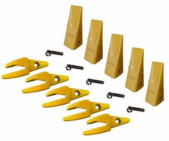 5 CAT Style J200 Backhoe Bucket Shanks 1″ Lip, Dirt Teeth, 1U-3202, 119-3204