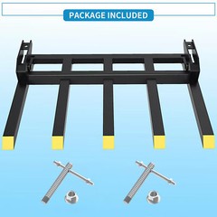 42″ Clamp Debris Forks Tractor Skid Steer Loader Bucket Pallet Forks Heavy Steel