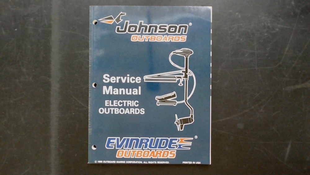 Johnson Evinrude Electric Outboards Service Manual 1985 Repair Shop