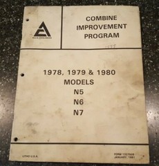 Allis Chalmers Combine Improvement Program 1978 1979 1980 Models N5 N6 N7 Manual