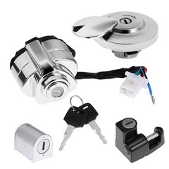 Ignition Switch Gas, Cap Helmet Steering Lock Key Set for Honda Shadow VLX VT