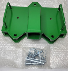 Forklift Pallet Fork Trailer Hitch Receiver 2″ Dual Fork Tow Adapter Green