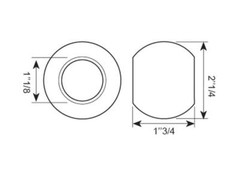 Lower Link Ball Cat 2/2 1-1/8″ ID 2-1/4″ OD 1018 Steel for Tractors