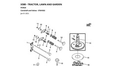 John Deere X500 Tractor PC9524 Spare Parts Manual PDF on USB
