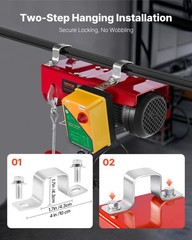 2200 lbs Wireless Attic Lift, 1600W 110V Electric Hoist with Wireless Remote Con