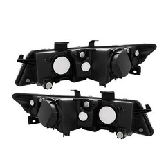 Set of (2) Headlights Halogen Factory Black Clear for 2004-2008 Acura TSX