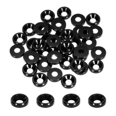 MECCANIXITY M3 Cone Cup Countersunk Washers,Hole Dia 3.1mm/0.12 Aluminum Gaskets