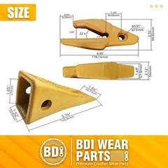 10PK 119-3204 Bucket Shanks, 1U3202 Bucket Dirt Teeth w Pins Fits CAT Style J200