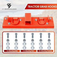 Tractor Grab Hooks Compatible with Kubota Compact Tractor Bucket Hooks Orange