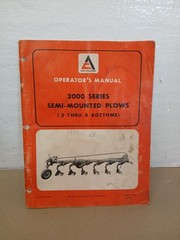 Allis-Chalmers 2000 Series Semi-Mounted Plow Operator’s Manual 1970 w/ Delivery