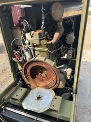 WHITE Military Hercules with d198er Running Engine Generator Removed