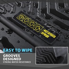 TPE Floor Mats Tesla Model 3 2017-2023 1st & 2nd Row 4PCS All Weather Protection