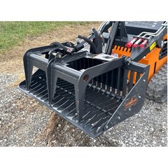 Landhonor New 44” Heavy-Duty Mini Rock Grapple Skid Steer Loader Attachment