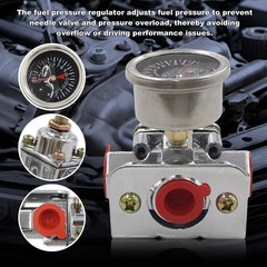 Fuel Pressure Regulator with Gauge for Carburetor Carb 1-4 PSI 12-804 USA