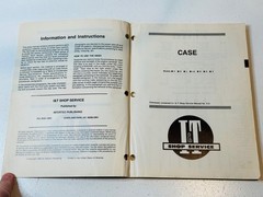 JI Case Tractor Service Repair Shop Maintenance Workshop Manual David Brown Case