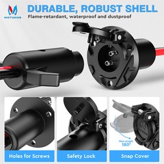 Trolling Motor Plug and Receptacle, Copper 2 Wire 8 Gauge 12V-24V Minn Kota Boat
