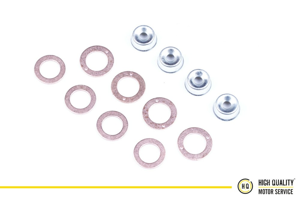 Injector Seal Kit With Heat Shield For Kubota 19077-53650 V2203, 4 Cylinder