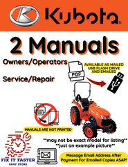 KUBOTA TRACTOR L4330 OPERATOR SERVICE SHOP MANUAL PDF ON USB NOT PRINTED