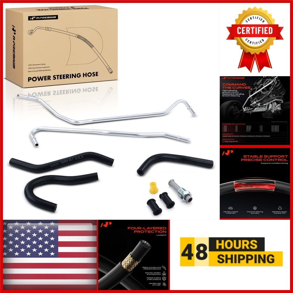 A-Premium Power Steering Return Hose for Honda Civic 2006-2011
