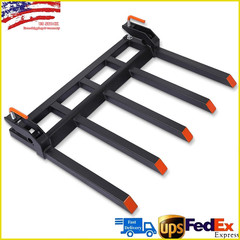 42″ 2500LBS Clamp on Debris Forks Clamp-on Pallet Fork for Tractor Bucket Loader